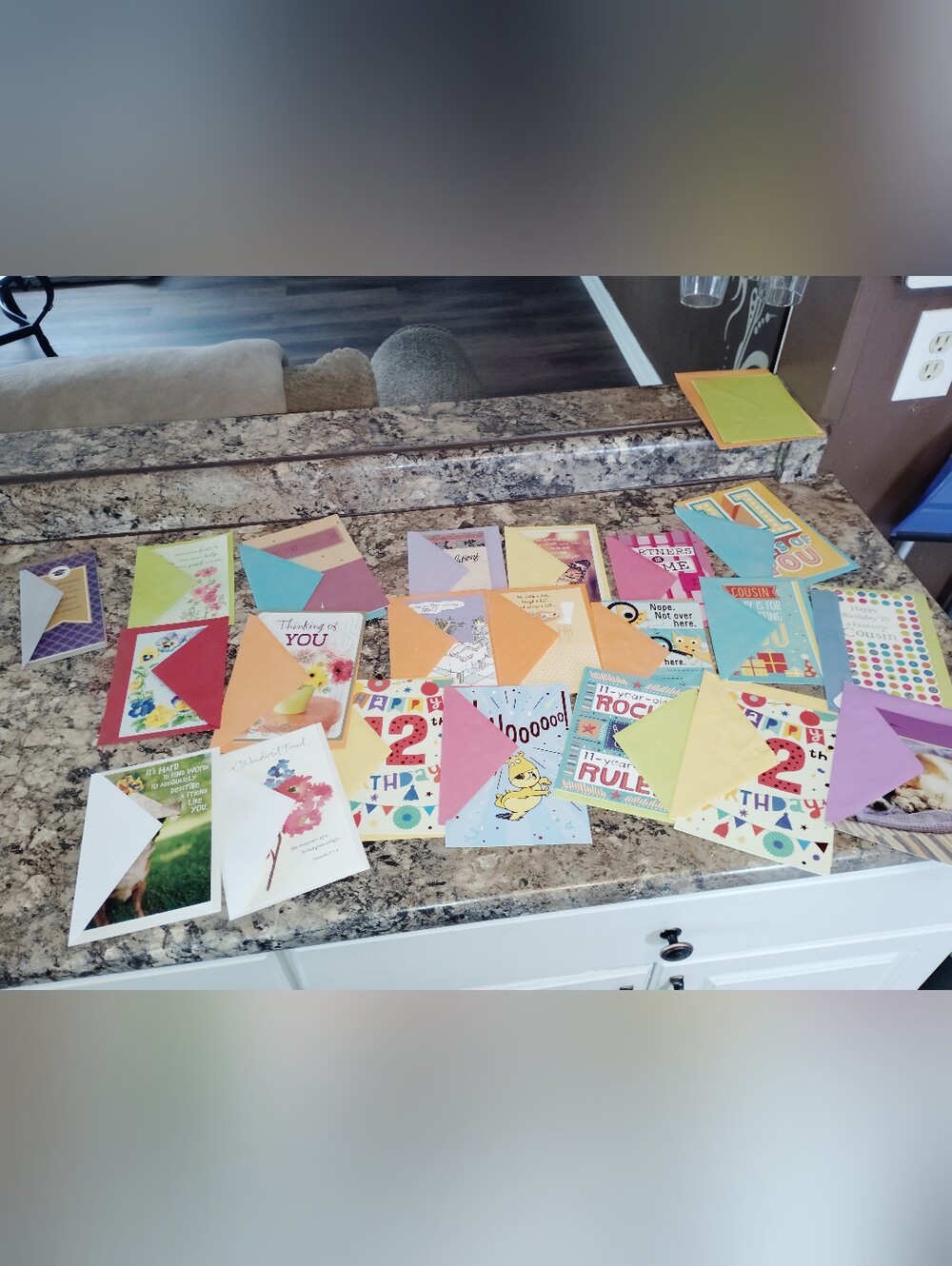 Assorted Multicolor Greeting Card Pack with Envelopes